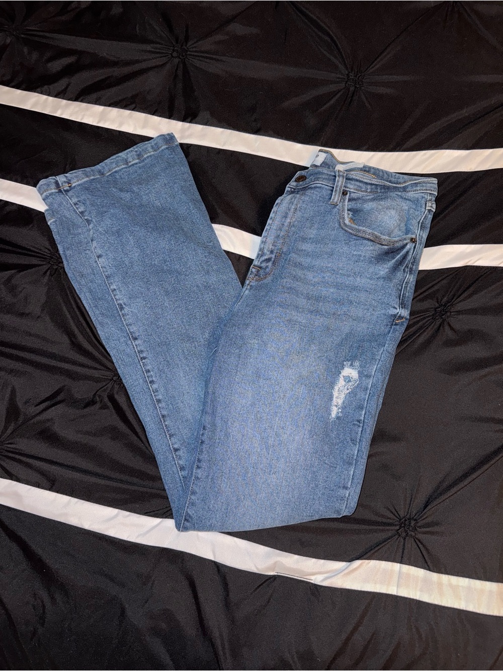 Blue Women's High-Rise Boot-Cut Jeans
